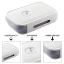 Egg Storage Box Drawer Type Egg Tray Container with Date Reminder (White) Newly