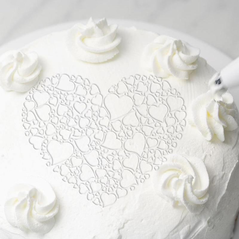 DIY Love Heart Fondant Decoration Stencil Wedding Decoration Cupcake Template
