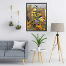 3 Strands DIY Full Embroidery Birds Flowers Stamped Cross Stitch Home Wall Decor