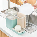 Soap Dispenser with Sponge Holder Sink Dish Soap Pump Dispenser for Kitchen