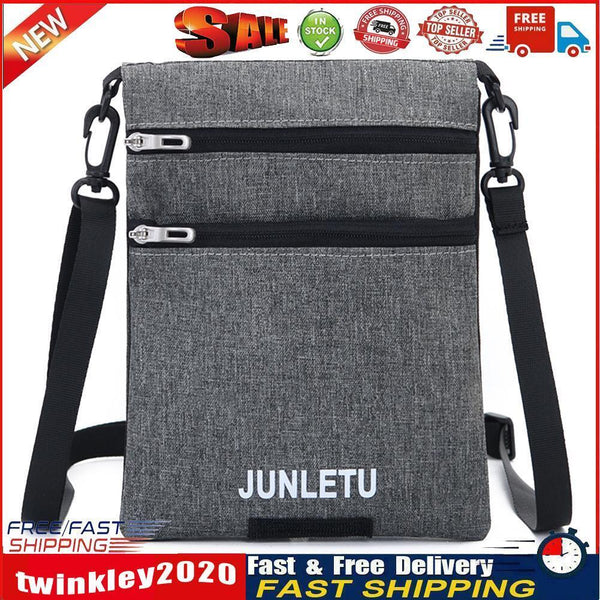 Waterproof Travel Shoulder Neck Bag Messenger Passport Holder Pouch (Grey) Newly