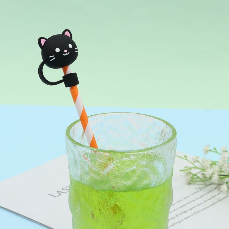 Drinking Dust Cap Straw Tips Cover Silicone Straw Plug Cup Accessories