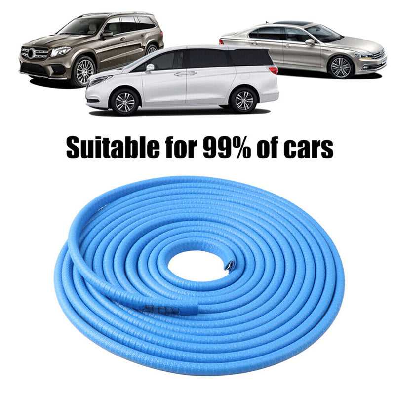 5m Car Door Anti Collision Strip Paste-free Sealing Guard with Steel Disc