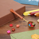 Retro Wax Sealing Stamp Metal Wax Stick Wooden Handle Sealing Wax Spoon Newly