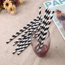 Paper Straws-Durable Rainbow Drinking Straws Party Decor Supply (Black) Newly