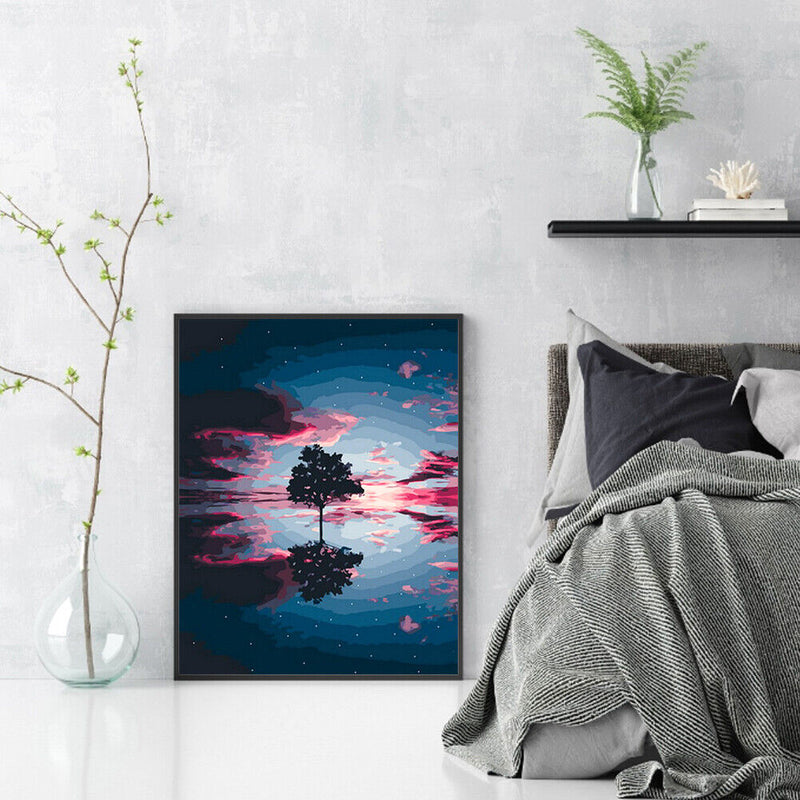 40x50cmNight Scenery Oil Paint By Numbers Picture DIY Painting