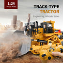 Remote Control Bulldozer Toys 1 24 Caterpillar 2.4G 9CH RC Loader Tractor Newly