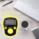 LCD Display Finger Counter LED Luminous Electronic Tally Counter (Yellow)