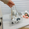 #A 2pcs Transparent PVC Shoulder Bags Women Print Clear Chain Messenger Handba