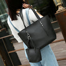 3pcs/set Leather Pure Color Rivet Women Shoulder Crossbody Totes Top-handle Bags