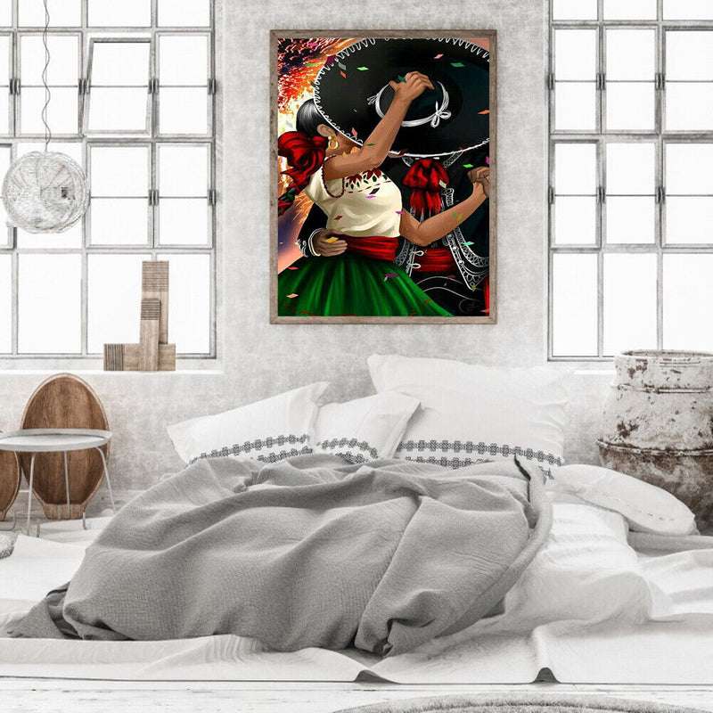 Western Couple Oil Paint By Numbers Kits Canvas Drawing DIY Coloring Picture Art