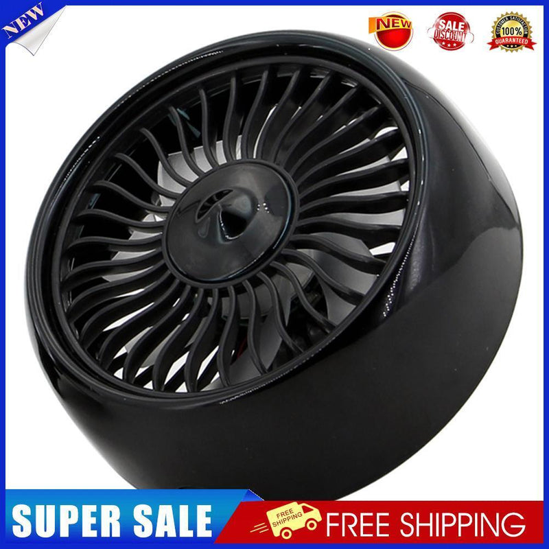 Car Fan 3-Speed 7-Blade USB Air Vent Clip Fan for 12V 24V Vehicle (Black)