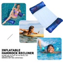 Foldable Floating Row Water Hammock Outdoor Inflatable Bed (Starry Blue)