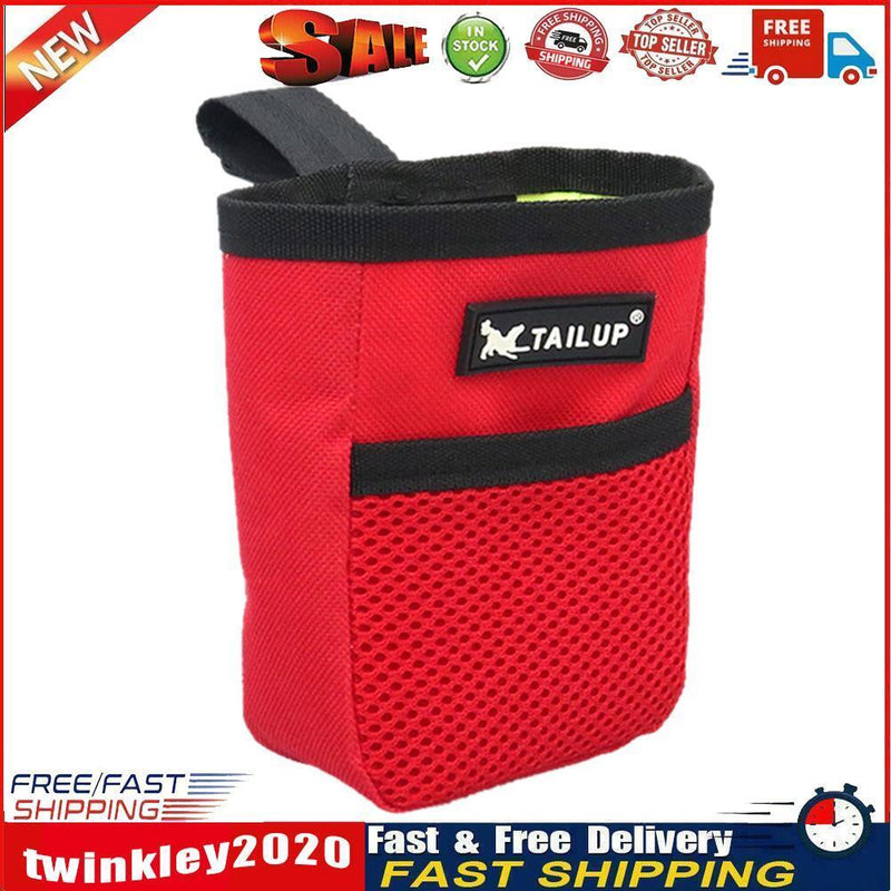 Portable Training Dog Snack Bags Oxford Outdoor Feed Storage Pouch (Red) Newly