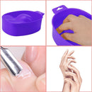 1pc Nail Art Hand Wash Remover Soak Bowl Nail Bath Manicure Tool(Purple) Newly