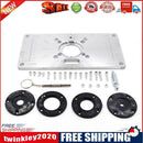 Aluminum Router Table Insert Plate Woodworking Benches Trimming (Black)