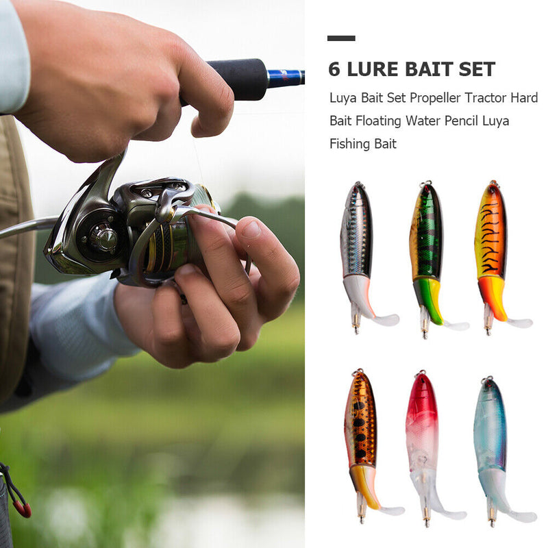 6pcs/Box Fishing Lures 10cm 13g Topwater Crankbait Wobbler Artificial Hard Baits