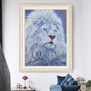 5D DIY Special Shaped Diamond Painting Lion Cross Stitch Needlework Kits Cr