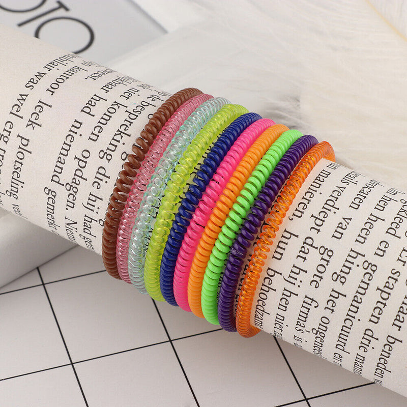 Elastic Super Thin Girls Rubber Hair Ropes Telephone Wire Ponytail Holder