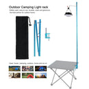 Portable Camping Pole Lamp Stand Folding Picnic Hanger Light Bracket Holder