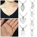 Crystal Vial Necklace Wishing Bottle Pendant Perfume Jar Pendant Lucky Charm