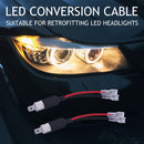 2pcs H1 LED Headlight Bulbs Replacement Conversion Wiring Line Adapter Holder