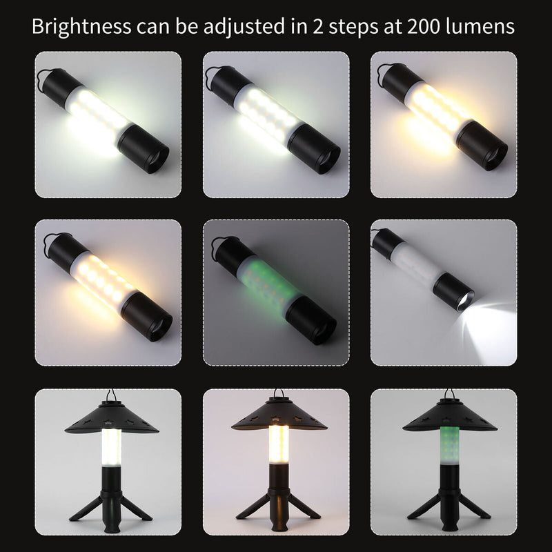 Outdoor Portable Camping Lamp Waterproof Emergency Light & Adjust Brightness