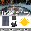 20W 12V Low Noise Brushless Solar Water Pump Kit for Pool Black.