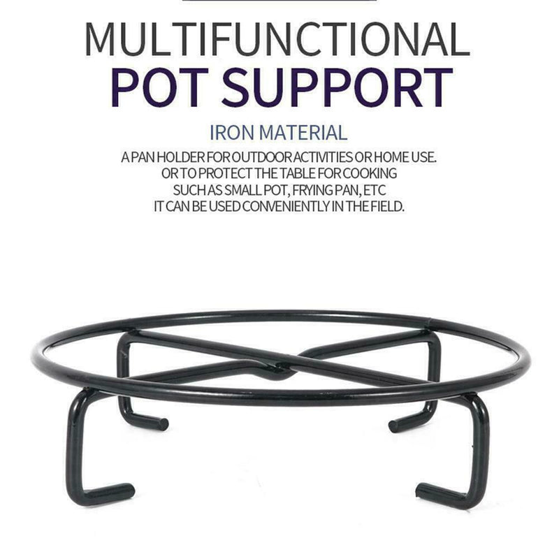 Portable Mini Stove Rack Iron Stand Stove Bracket Holder Outdoor Black M3L4