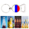 Russian National Flag Bottle Opener Gem Keychain Multifunctional Car Key Ring