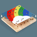Mushroom Nail Puzzle Educational Didactical Intelligent Games DIY Flash Board