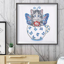 DIY Mosaic Cat Animal Part Drill Special Shape Diamond Painting Kit (YX037)