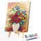 DIY Paint By Number Kit Frameless Colorful Flowers Canvas Handpainted Handcraft
