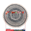 Hand Woven Rugs - Living Room Bedroom Carpet with Tassel (Blue Black 60cm) Newly