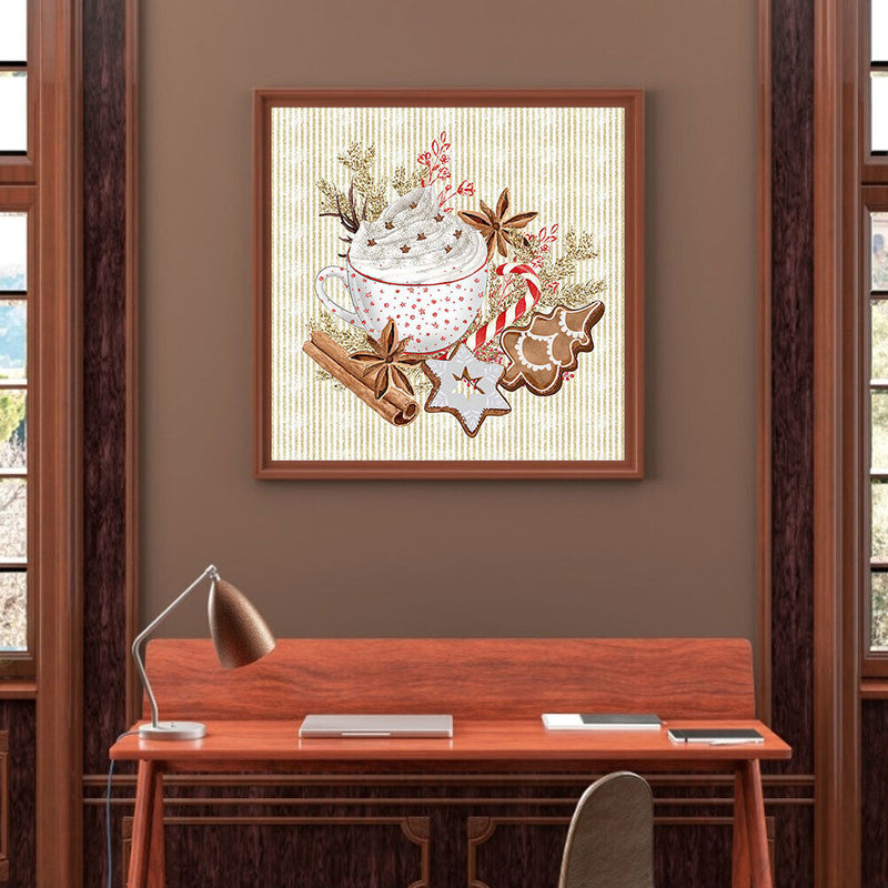 DIY Diamond Painting Kits Full Round Drill Christmas Coffee Home Decoration Gift