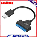 USB 2.0 to SATA 22Pin Adapter Cable HDD SSD External Hard Drive Converter Wire