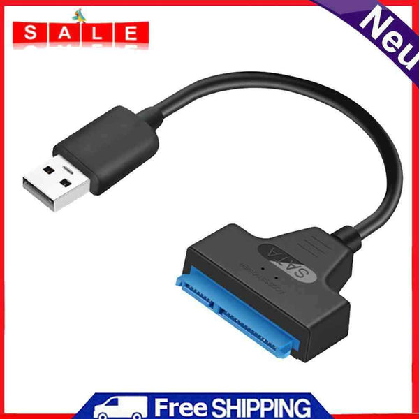 USB 2.0 to SATA 22Pin Adapter Cable HDD SSD External Hard Drive Converter Wire