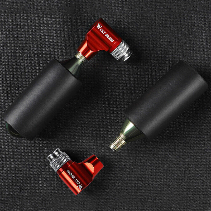 WEST BIKIHG Portable Bicycle Bike CO2 Air Bottle Head for Schrader Presta Valve