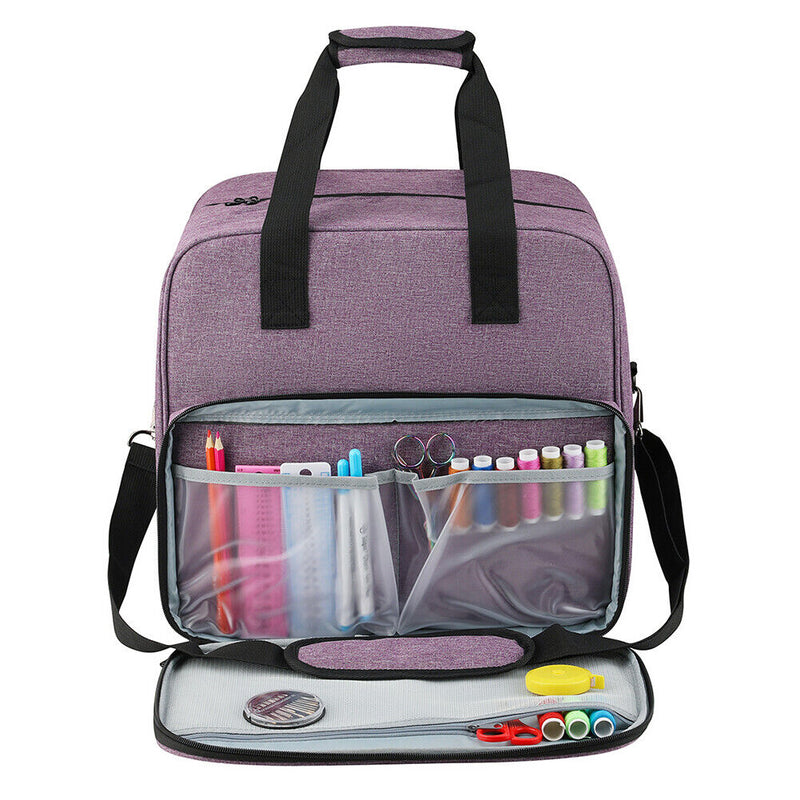 Mini Sewing Machine Handbags Crochet Woolen Yarn Storage Bags (Purple) Newly