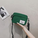 Fashion Women Canvas Patchwork Crossbody Phone Bag Mini Handbags (Green)