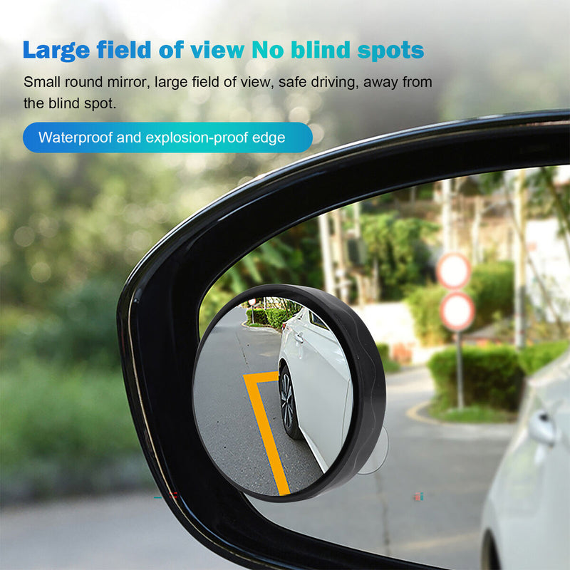 Azazaza Blind Angle Mirror, 2pcs HD Car Blind Angle Mirror 360 Degree Rota