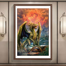 Full Round Diamond Painting Charizard DIY Handmade Room Decor Art Craft Gifts