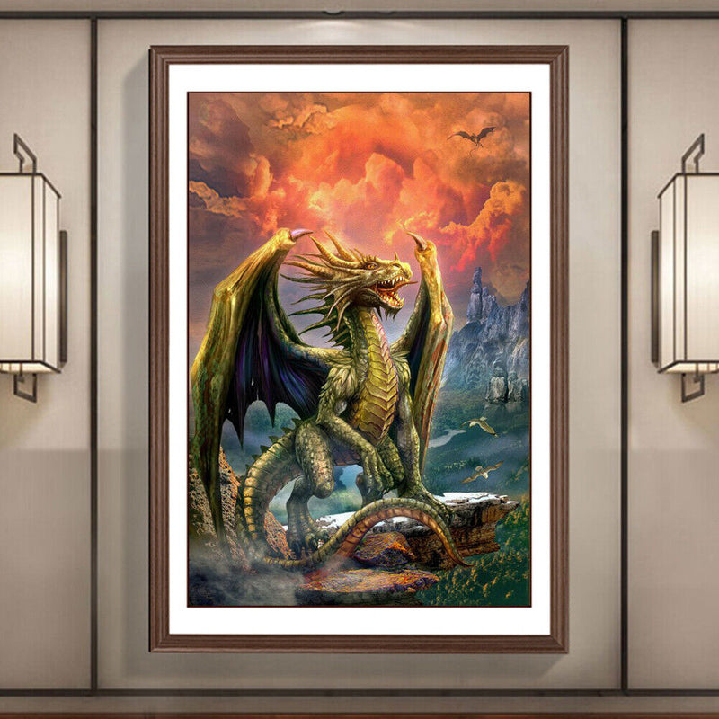 Full Round Diamond Painting Charizard DIY Handmade Room Decor Art Craft Gifts