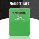 V1.966 Free McBoot 8MB Memory Cards for Sony PS2 Game Data Console (Green)