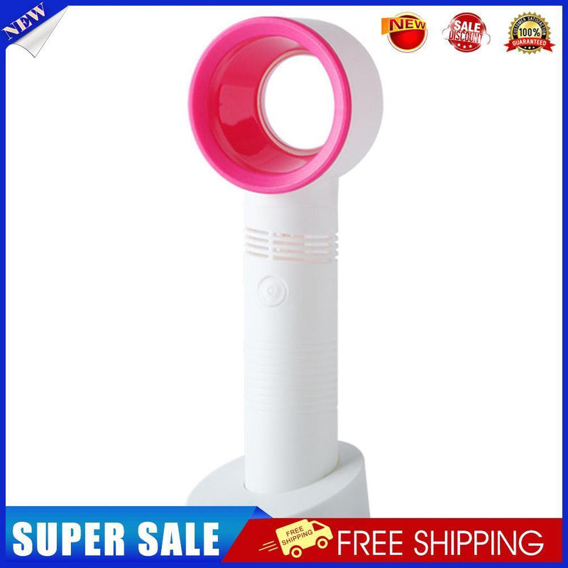 Portable Bladeless Fan Handheld Desktop Summer Travel Mini Cooler (White)