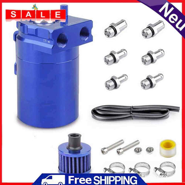 Car Car Baffled Oil Catch Can Tank with Air Filter Pants Vehicle Fuel Collector