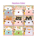 Gift Invitation Christmas DIY Thanks Message Cartoon Animal Greeting Card