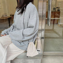 Portable Corduroy Female Crossbody Bag Solid Drawstring Clutch Mini Casual Purse