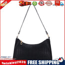 Alligator PU Women Handbag Tote Office Lady Shoulder Underarm Bags (Black)