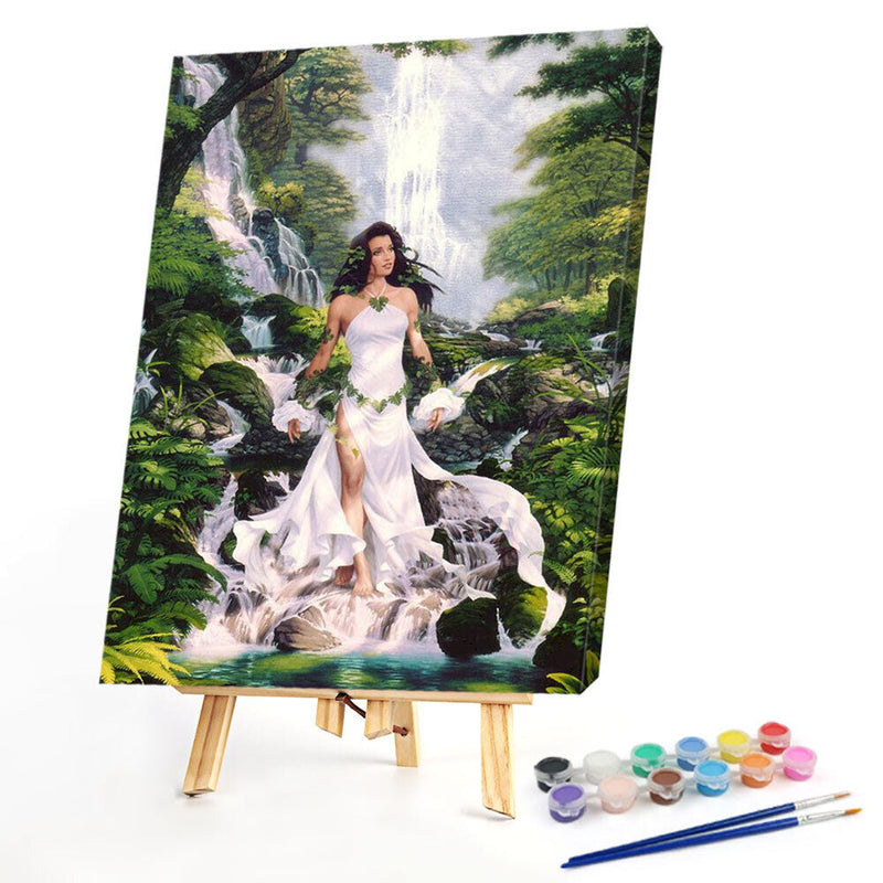 Forest Elf Girl Oil Paint By Numbers Kits Canvas Picture Wall Art DIY Craft